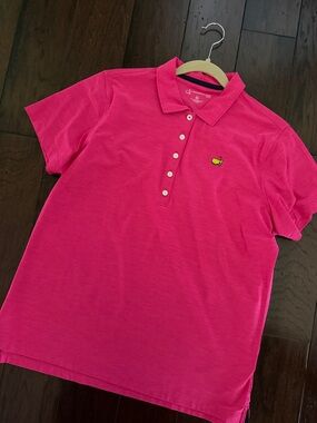 Women’s Hot Pink Polo with Chest Embroidery